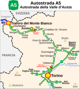 Maltempo, chiuso un tratto dell’autostrada A5 tra Scarmagno e Quincinetto